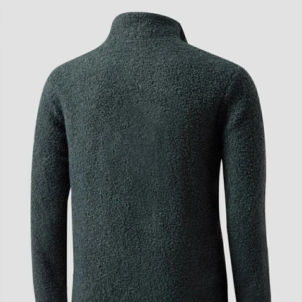 Green Mens Teddy Coat - Picture 3 of 6